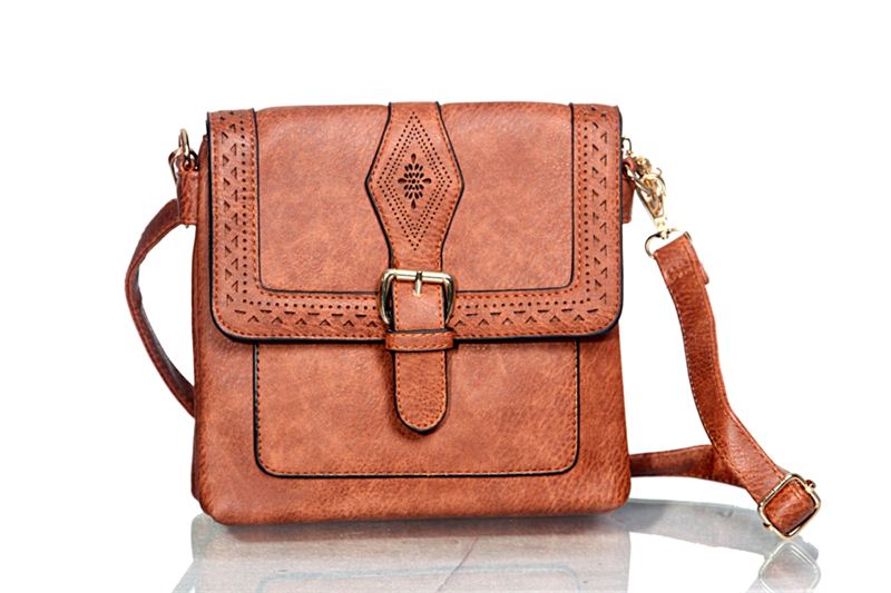 Mini Side Bag Flap with Buckle-Brown