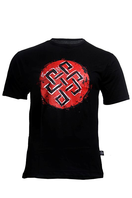 Infinity Knot Printed T-shirt-Black