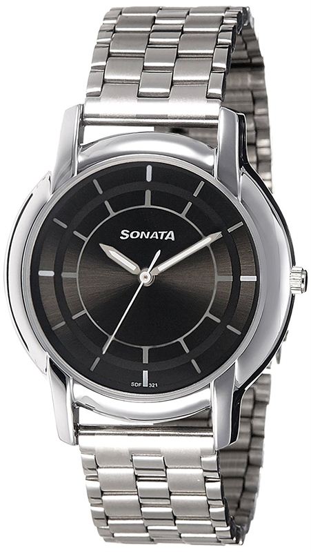 Sonata Analog Black Dial Men's Watch (7954SM06)