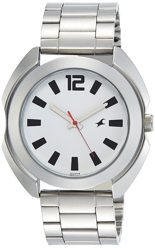 Fastrack Analog White Dial Men's Watch-3117SM01