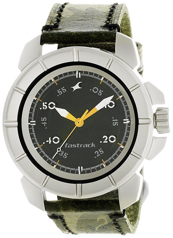 Fastrack Commando Analog Black Dial Men's Watch - 3088SL02