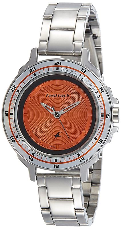 Fastrack Analog Orange Dial Women's Watch-6135SM02