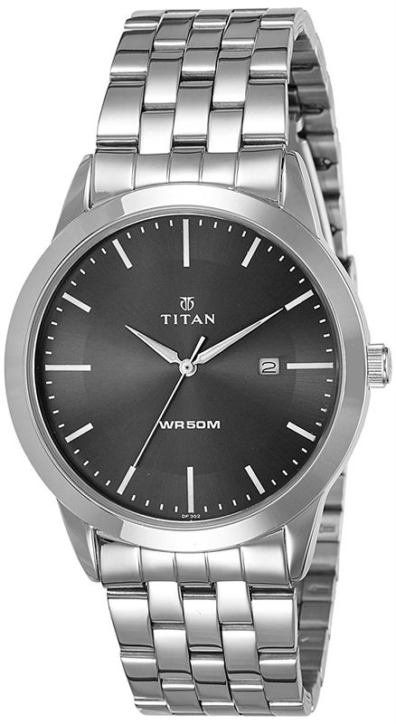 Titan Analog Black Dial Men's Watch - 1584SM04