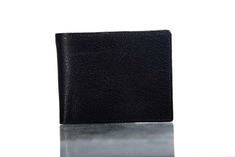 Plain Leather Wallet - Black