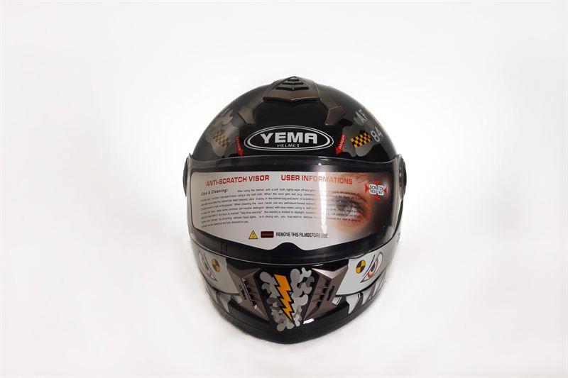 YEMA Full Face Helmet - Model 828 (Black Mix)
