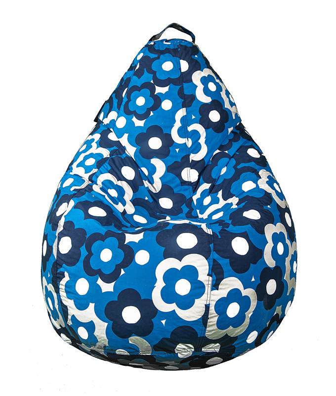 Classic Bean Bag- Floral Printed (Blue)