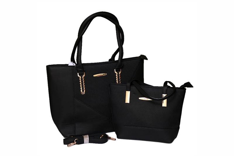 Black Casual Handbags (Set of 2)