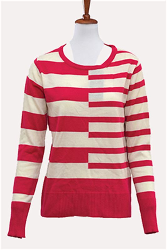 Roundneck Sweater with Stripes (LL-16-06)