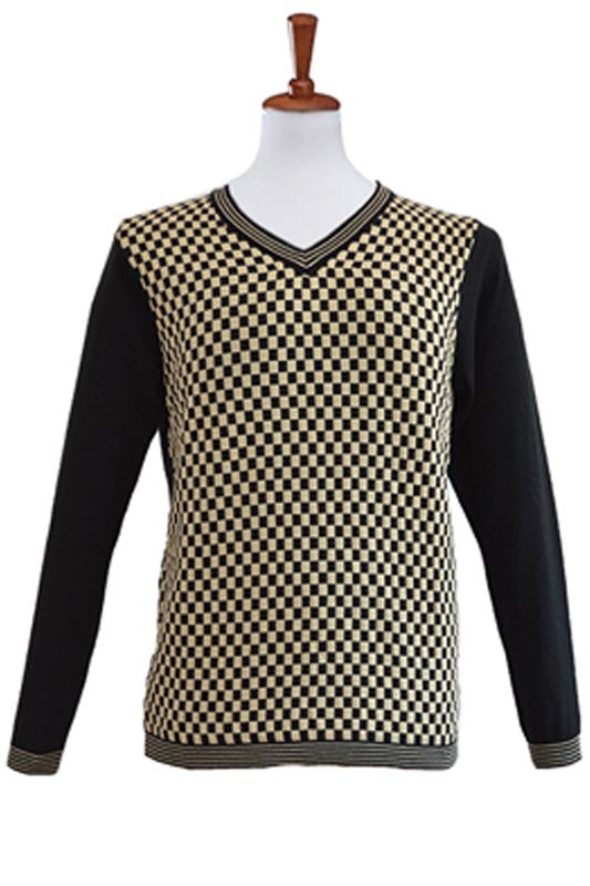 Chess Print Roundneck Sweater (MM-16-05)