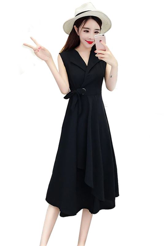 Black Wrap Dress - Half Sleeved (WD 006)