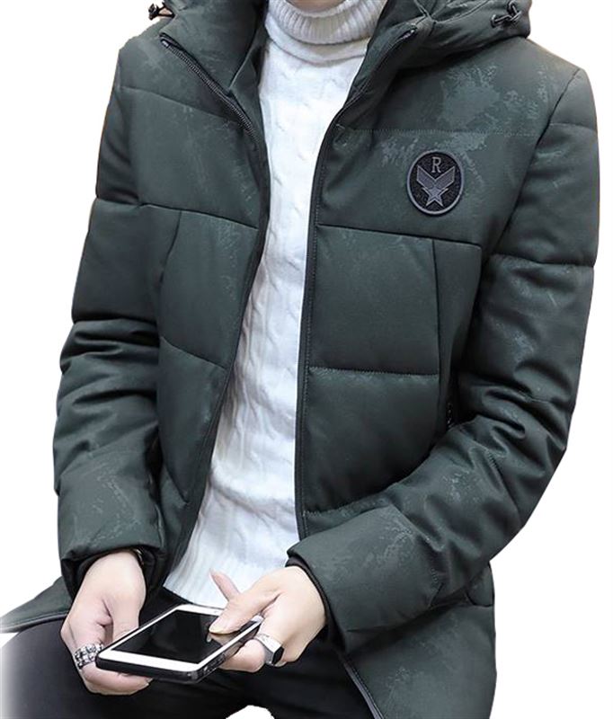 Men's Dark Green Puff Jacket (MJ 020)