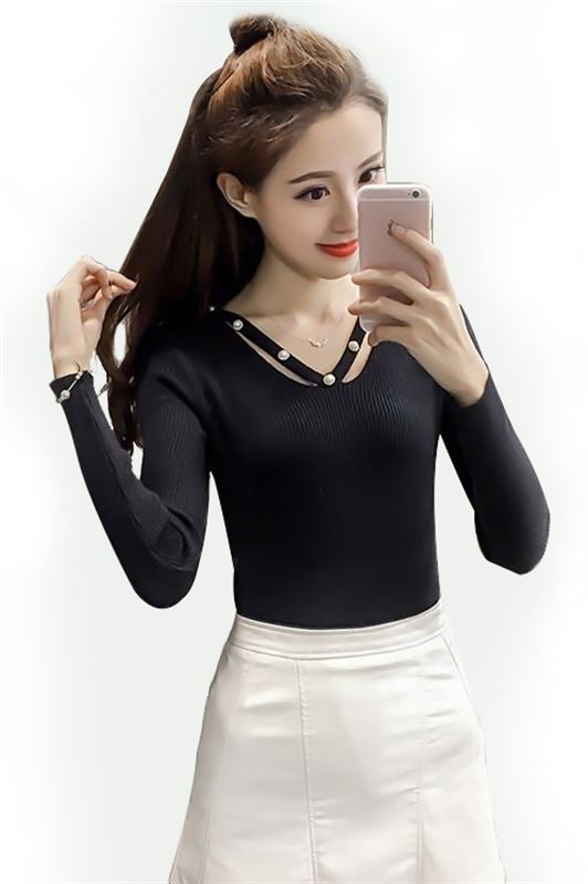 Women's Black Sweater (WS 029)