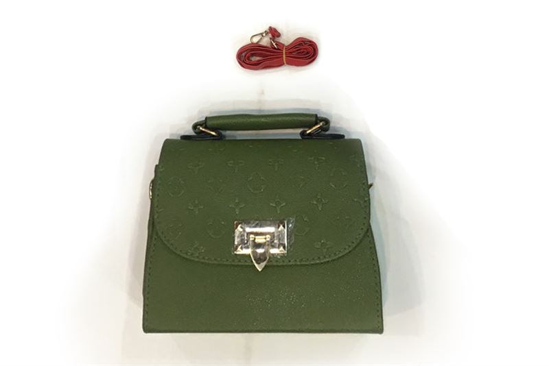 Casual Olive Green Handbag with Flap