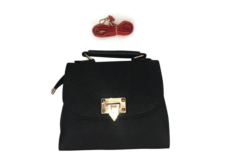 Casual Black Handbag with Flap
