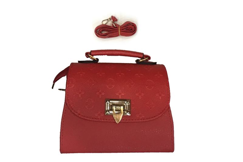 Casual Red Handbag with Flap