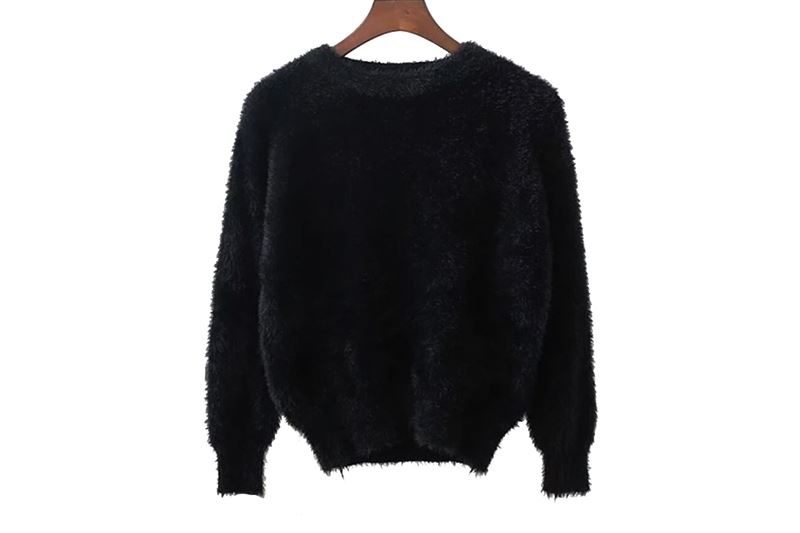 black fur sweater