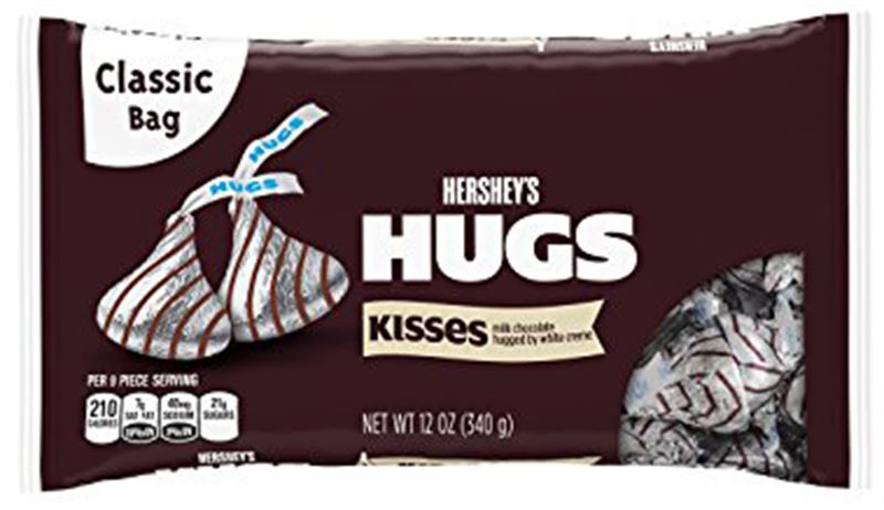 Hershey's Kisses Milk Chocolate Hugged with White Cream (340g)