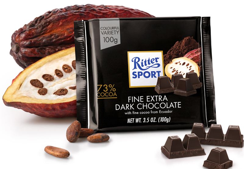 Ritter Sport Fine Extra Dark Chocolate (100g)
