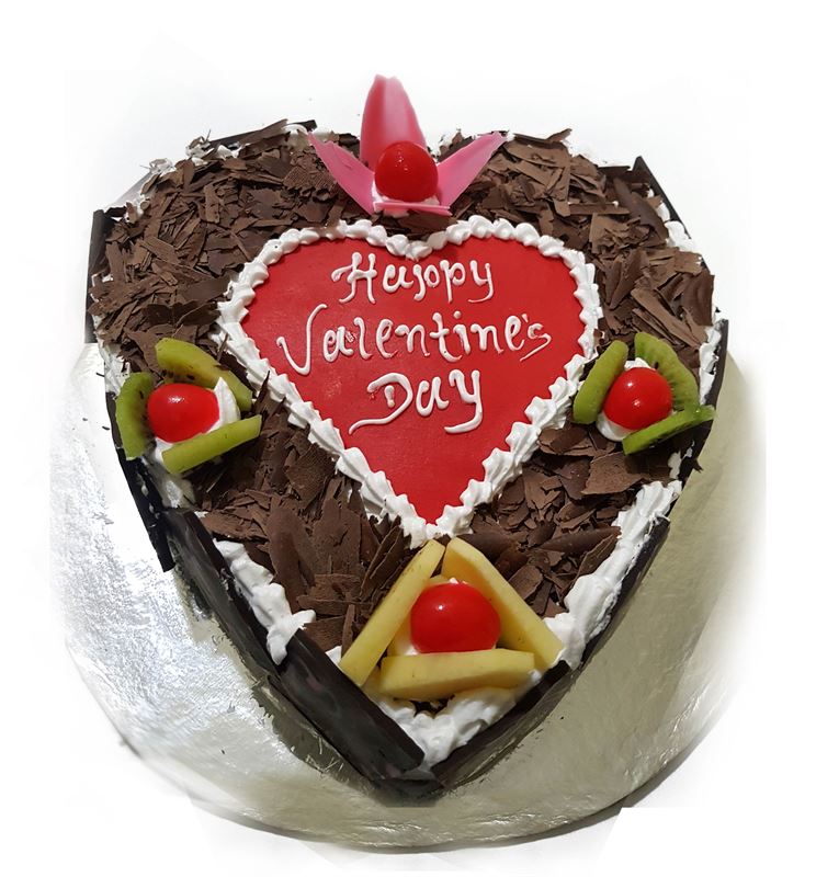 V Heart Shaped Black Forest from Chef's 1 KG