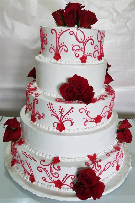 Five Decker Wedding Cake (25 Kg) from Chefs Bakery