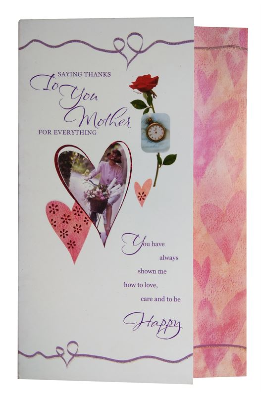 Saying Thanks To You Mother for Everything Card