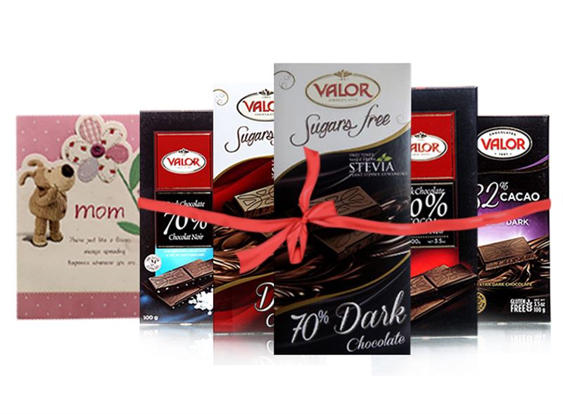 Valor Chocolates with Card (Mom, You're Just like a Flower)