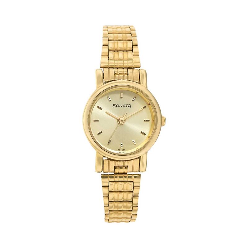 SONATA Analog Golden Dial women's Watch - 8976YM09