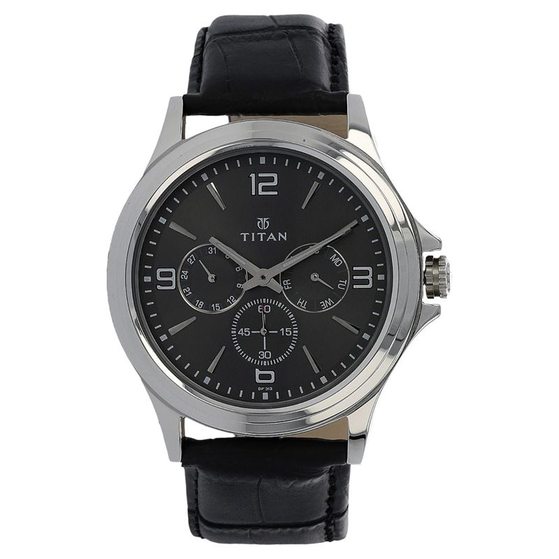 Titan Black Dial Analog Watch for Men - 1698SL02