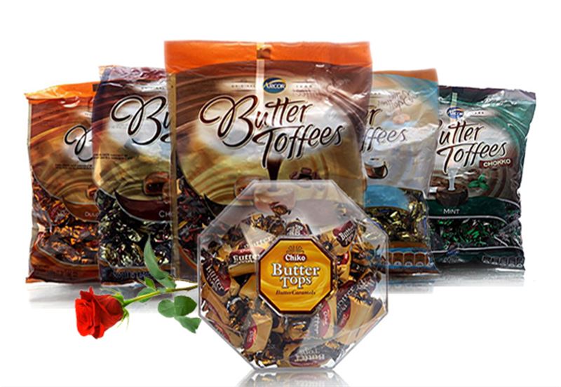 Butter Toffees with Single Rose (Free)