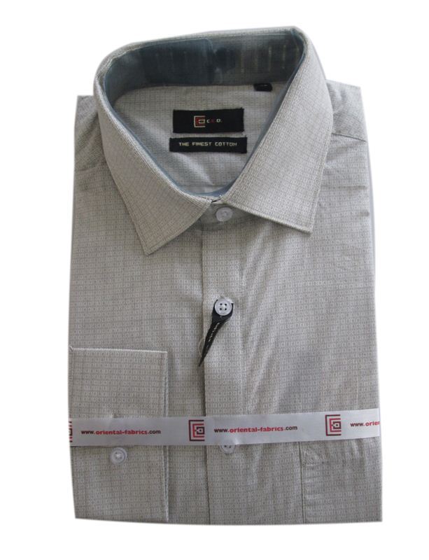 CEO Men's Grey Shirt (Full Sleeves) - Size 39