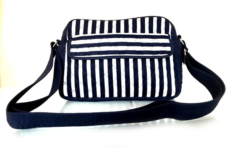 Blue & White Stripes Cotton Bag - NB-193B-2055