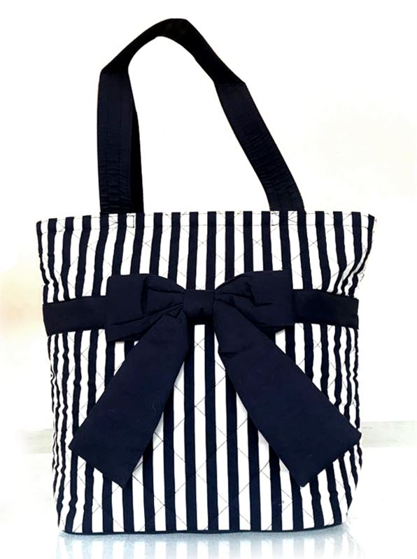 Blue & White Stripes Cotton Bag - NB-200-2017