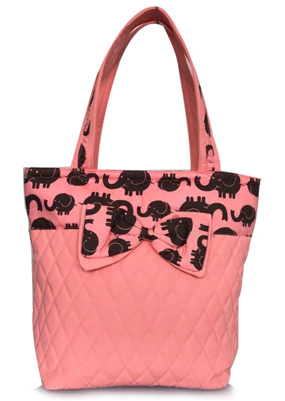 Pink with Elephant Print Cotton Bag - NCNC 200F 2019
