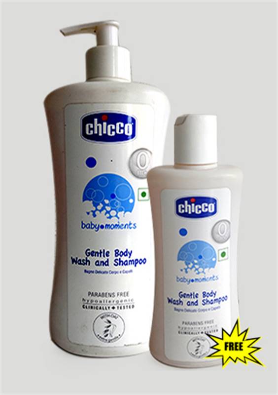 Chicco Gentle Body Wash and Shampoo Package (600 ml) - 100 ml Free