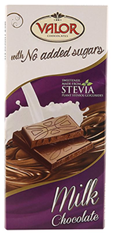 Valor with No Added Sugars Milk Chocolate (100 g)