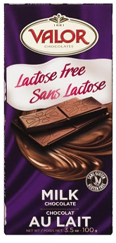 Valor Lactose Free (Sans Lactose) Milk Chocolates (100 g)