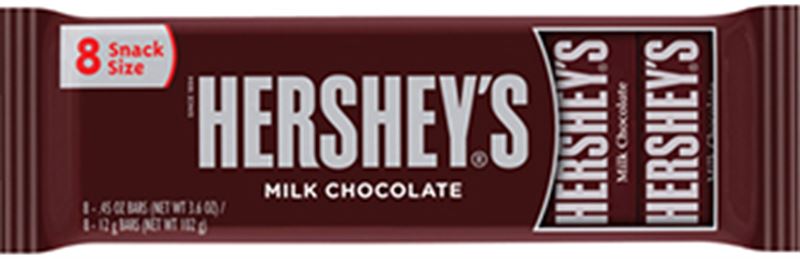 Hershey's Milk Chocolate - 8 Snack Size (102g)