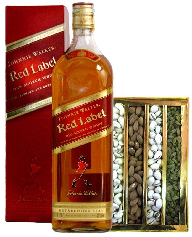 JW Red Label (1 L) with Dry Fruits from Rameshwaram (500 gm)