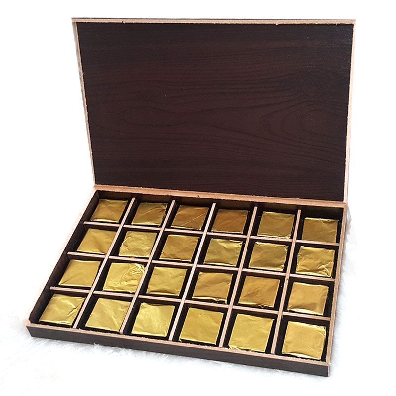 Wooden Box (24 Pcs) by Chocolates with Love