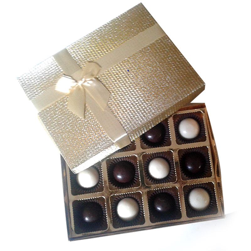 Golden Choco Box (12 pcs) by Chocolates with Love