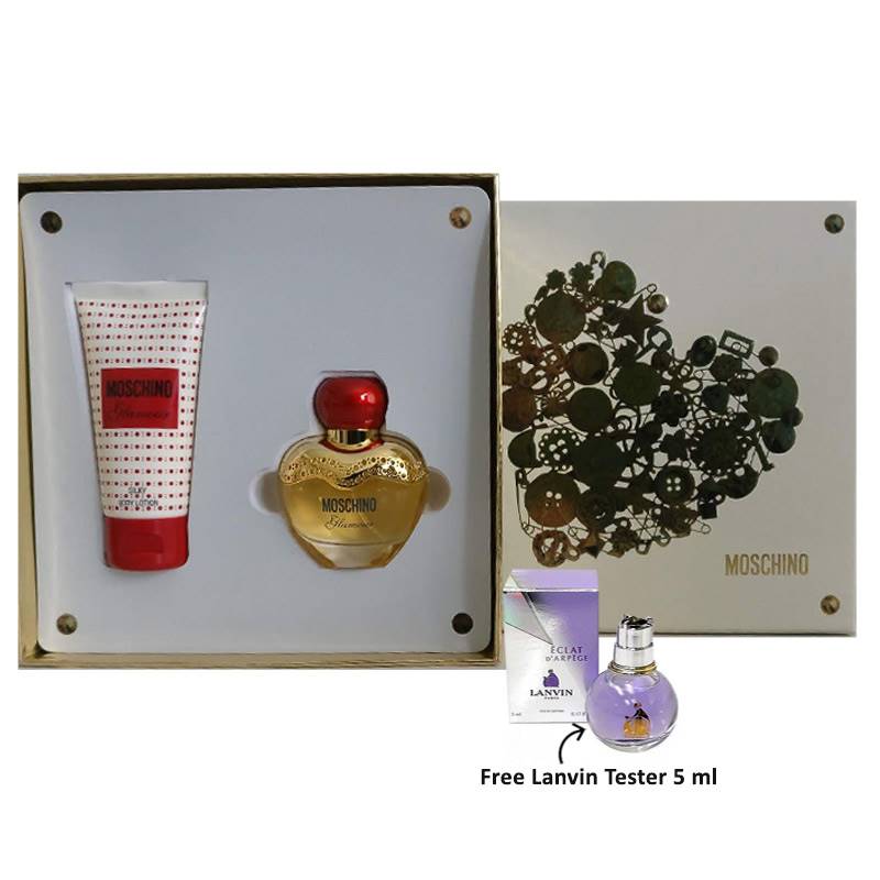 Moschino Glamour Gift Set (Free Lanvin Tester 5ml)