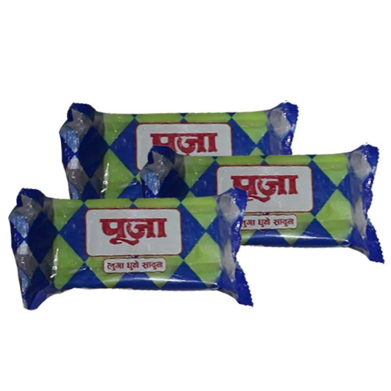 Puja Fabric Washing Bar (Pack of 3 - 230g each)