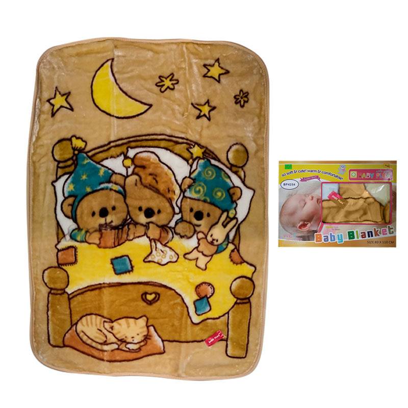 Baby Plus Brown Teddy Bear Printed Blanket