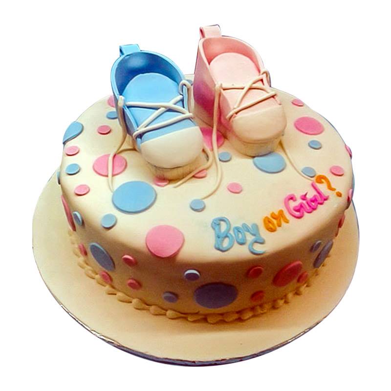 Baby Shower Special Cake in Butter Scotch Flavor (1 Kg) Covered in