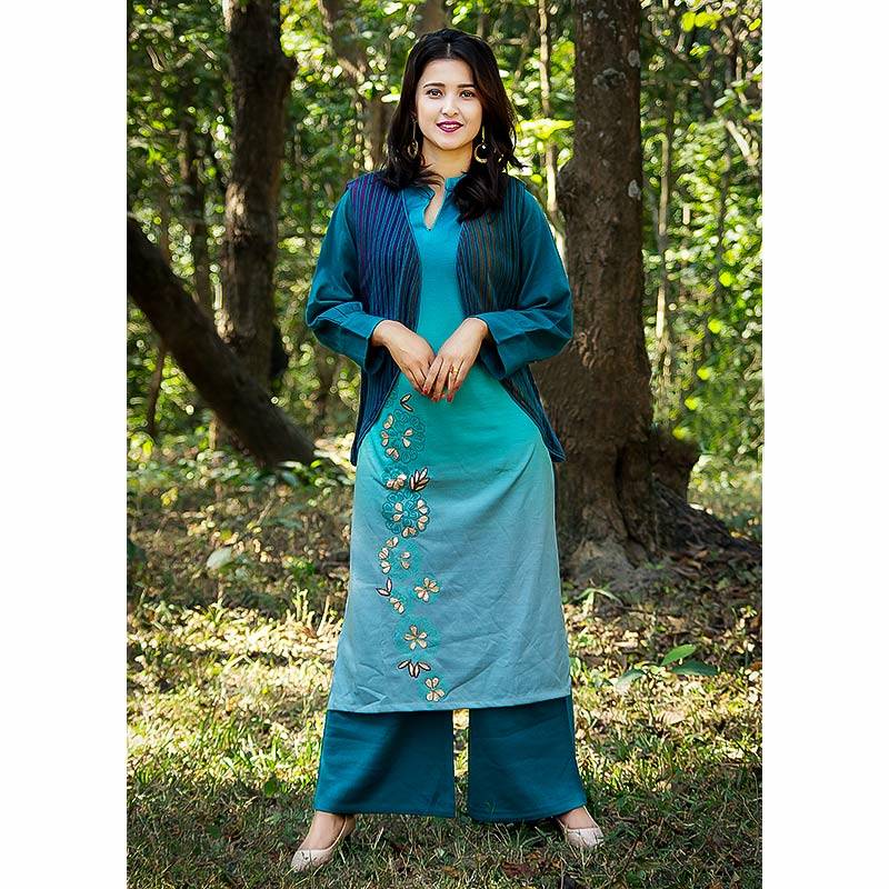 Ladies Woolen Kurti With Plazo Set | centenariocat.upeu.edu.pe