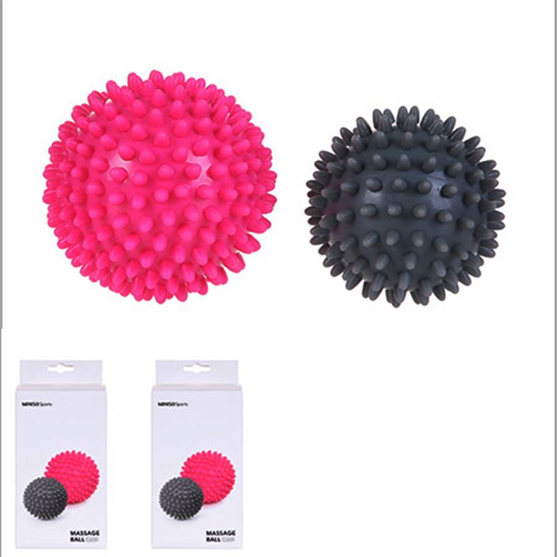MINISO Sports Massage Ball (Rose Red, Grey) (Pack of 2) Send Gifts