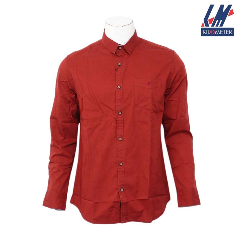Kilometer Casual Full Shirt (KMQL016) - Red
