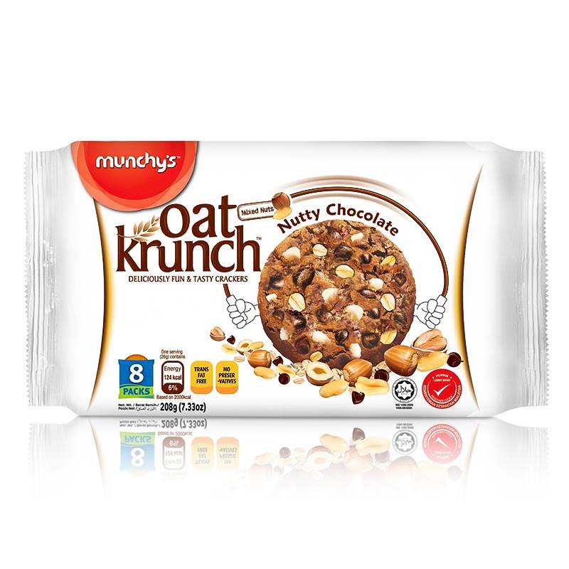 Munchy's Oat Krunch Nutty Chocolate Cookies (208 g) - Send Gifts to ...