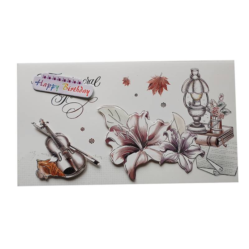 Pastel Sketch Birthday Greeting Card - D