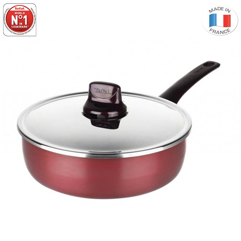 Tefal Saute Pan 26 cm with Lid (Pleasure D5053352) Send Gifts and